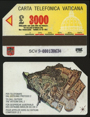 Used vatican phone card for - vatican,